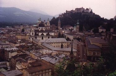 Stadtansicht mit der Burg